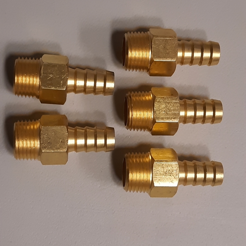 1/2" MNPT × 1/2" HB Swivel Fitting For 1/2" Hose FT-TW12B Lot Of 5 - Picture 1 of 4